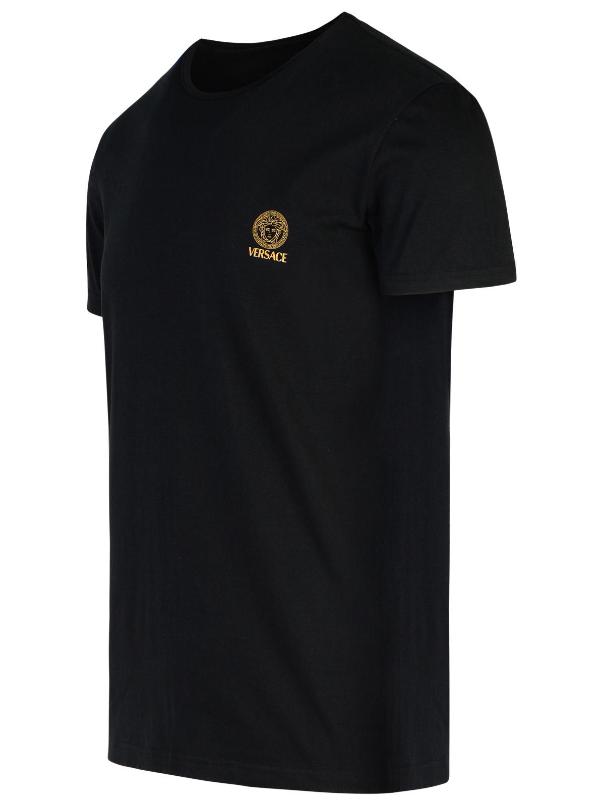 Versace 2 Black Cotton T-Shirts Set Men