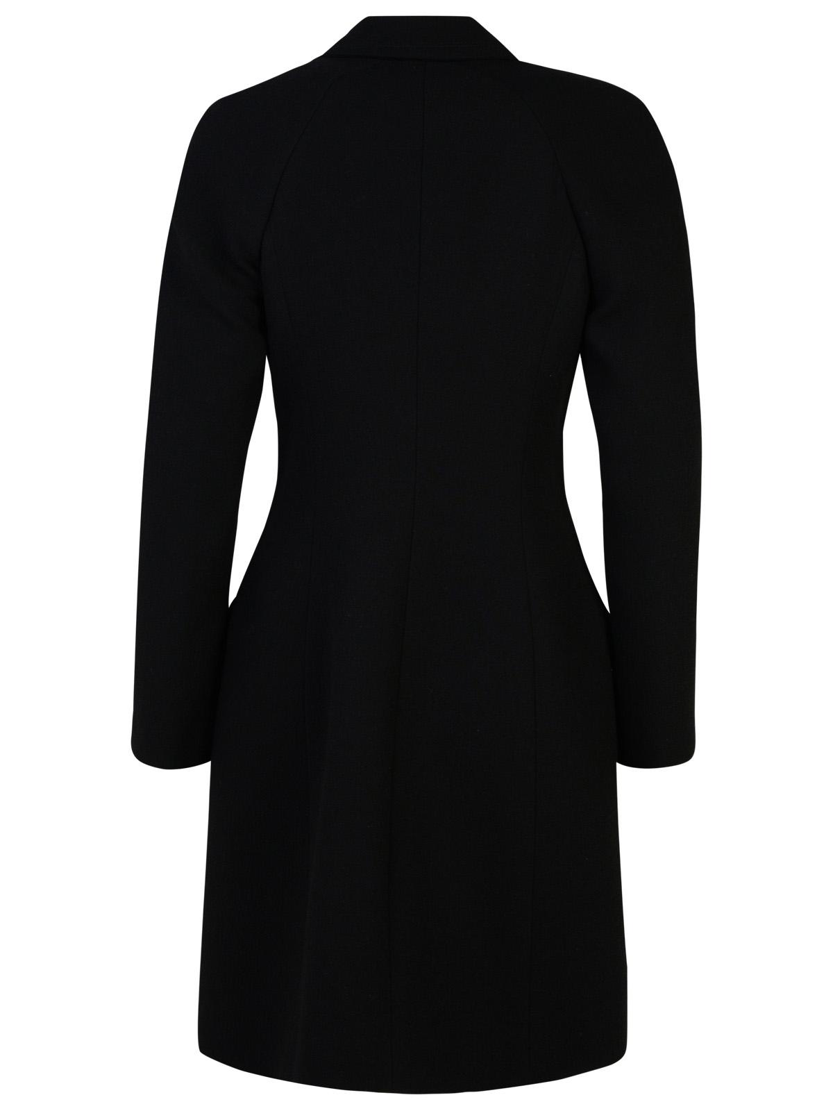 Versace Black Virgin Wool Blend Coat Women