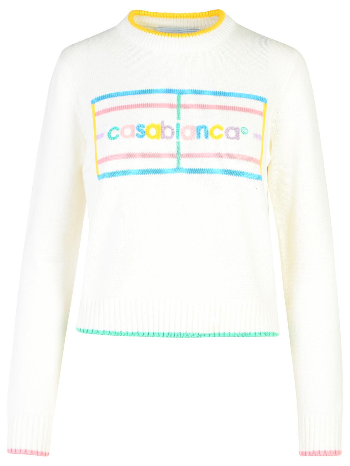 Casablanca White Cotton Sweater Women