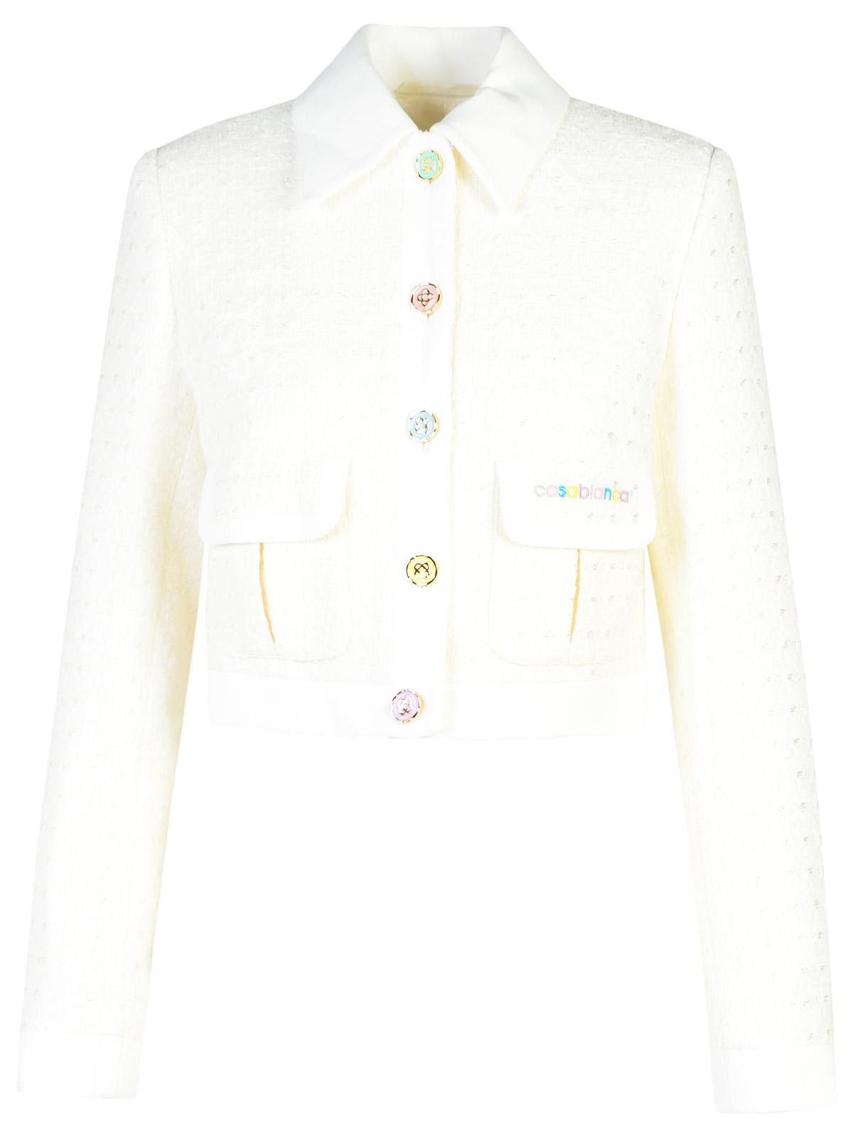 Casablanca White Cotton Blend Jacket Women