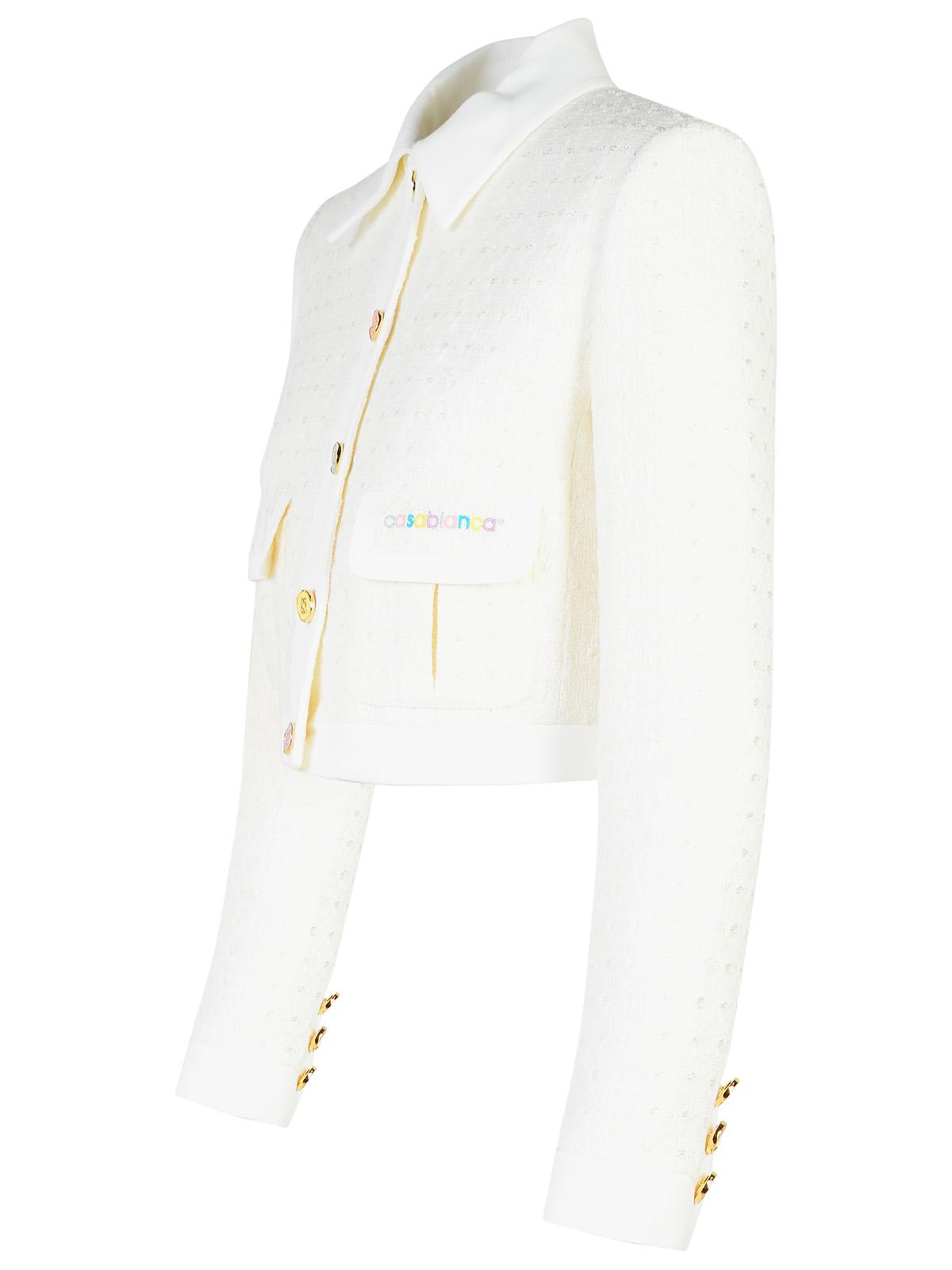 Casablanca White Cotton Blend Jacket Women