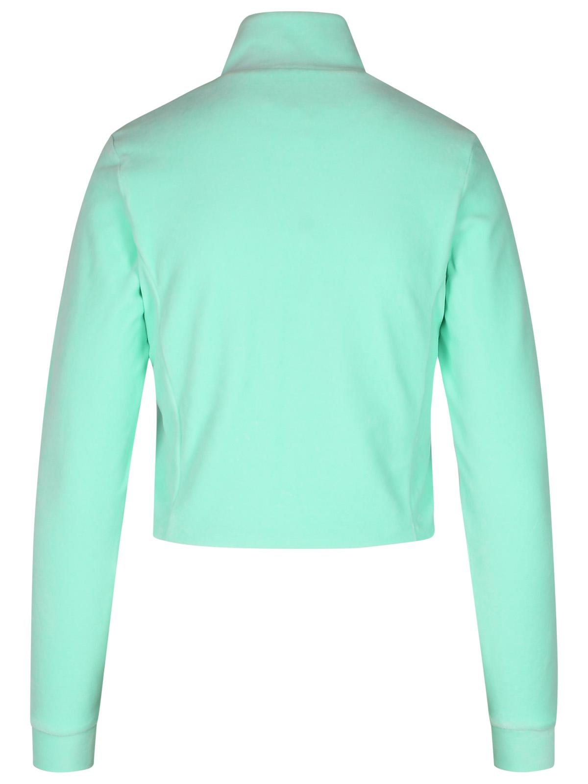 Casablanca 'Track Laurel' Light Green Cotton Blend Sweatshirt Women