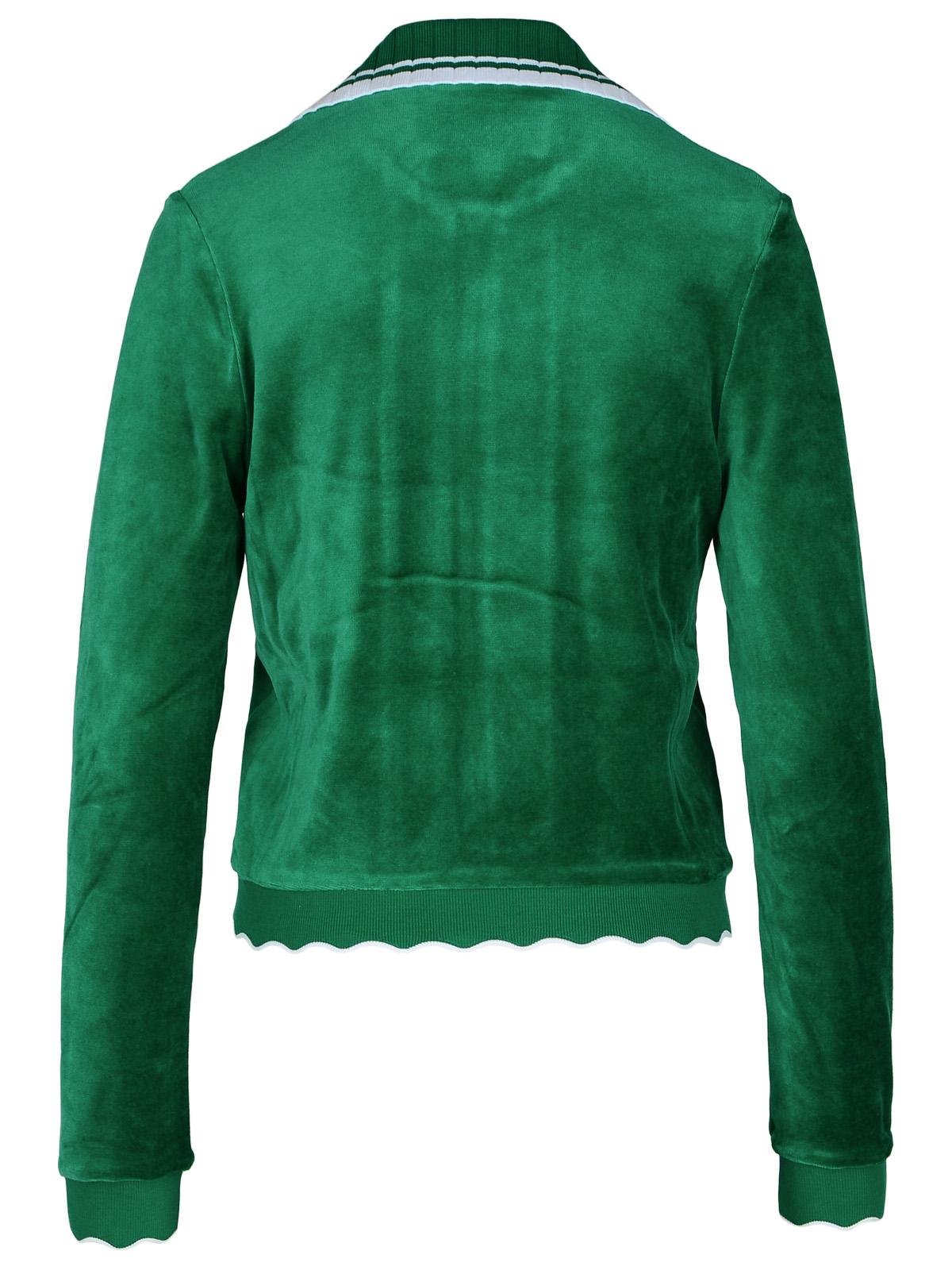 Casablanca 'Track' Green Cotton Blend Sweatshirt Women