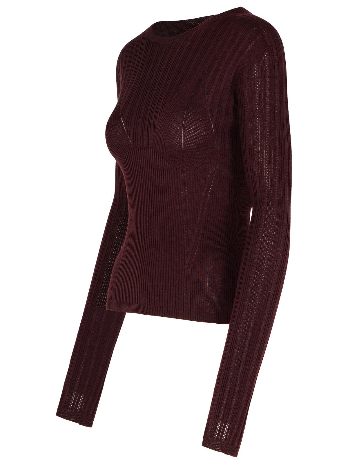 Lanvin Burgundy Wool Blend Sweater Women