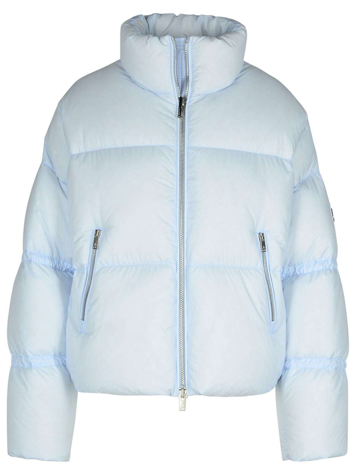 Moose Knuckles 'Agate' Light Blue Nylon Down Jacket Women