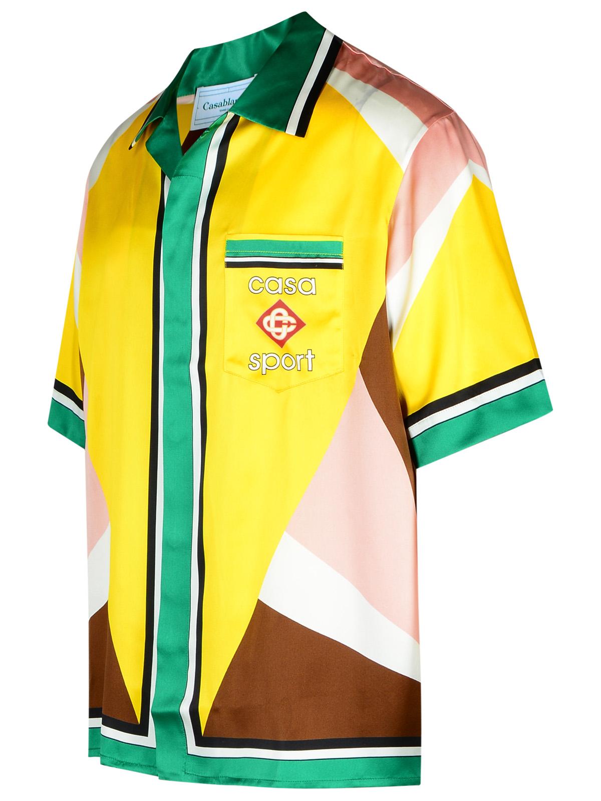 Casablanca 'Geometric' Multicolor Silk Shirt Men