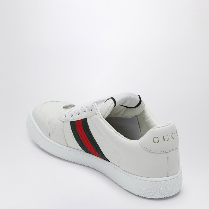 Gucci White Screener Low Sneaker Men