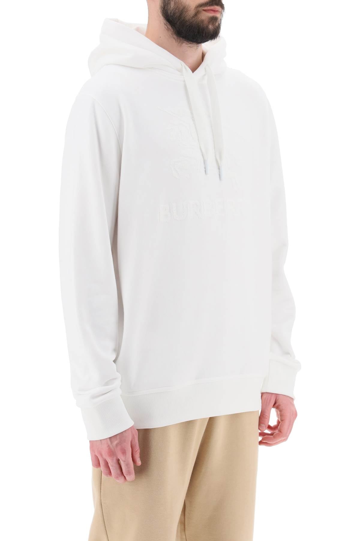 Burberry 'Raynerbridge' Hoodie With Ekd Logo In Terry Cloth Men