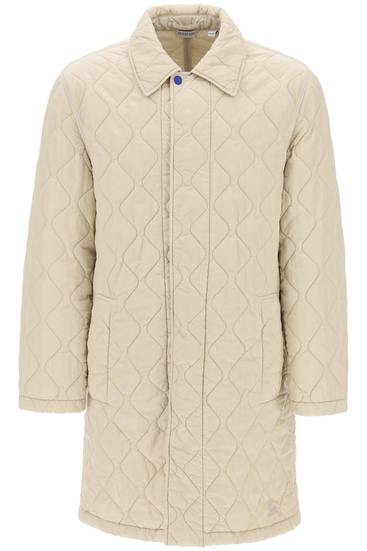 Burberry Quilted Nylon Midi Car Coat With Men