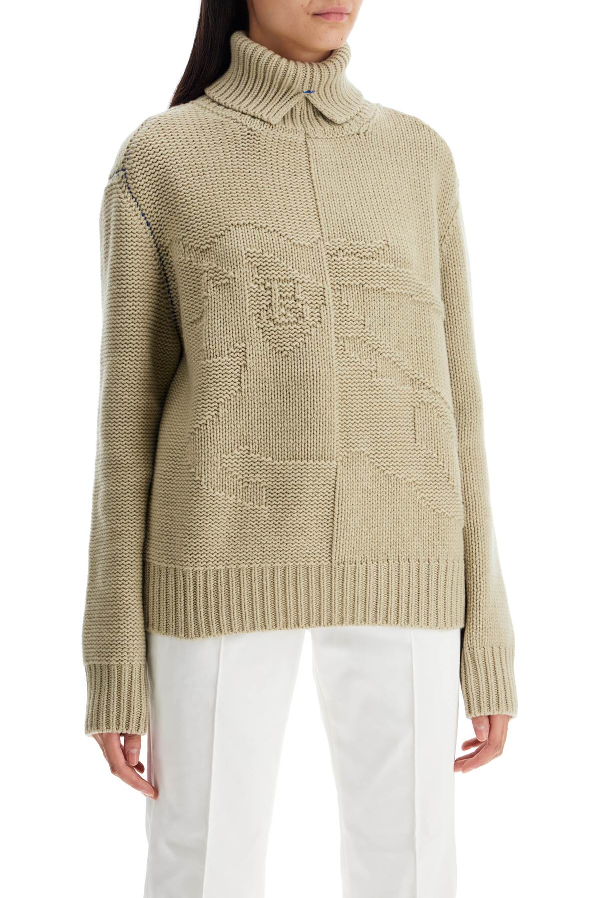 Burberry Cashmere Sweater With Ekd Design Women