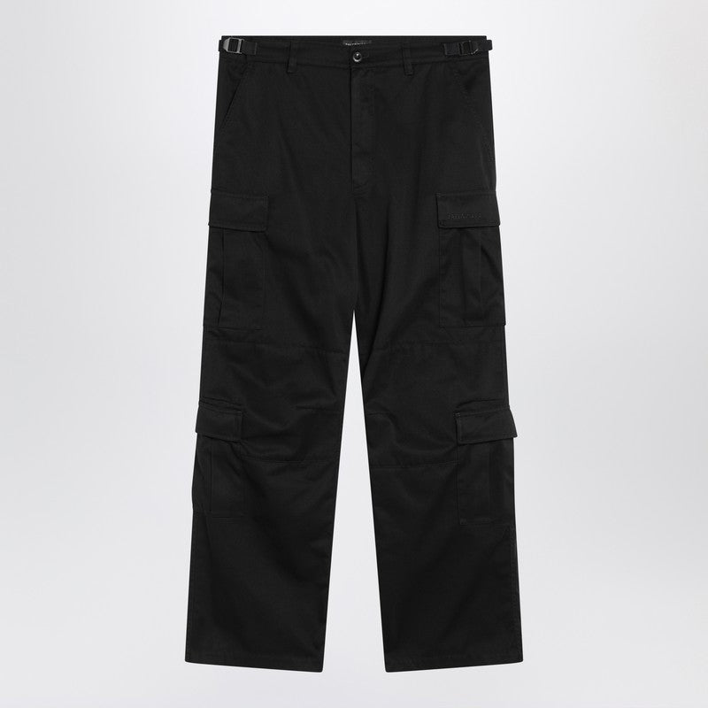 Balenciaga Black Cargo Pants In Cotton Blend Women