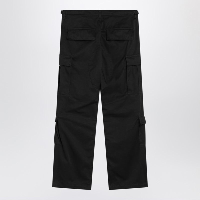 Balenciaga Black Cargo Pants In Cotton Blend Women