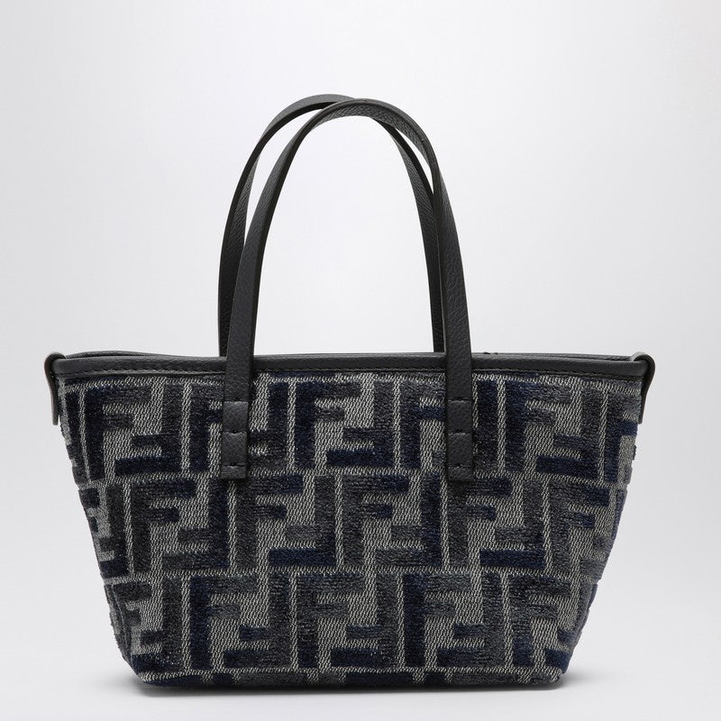 Fendi Ff Chenille Minibag Roll Mini Dark Blue Women