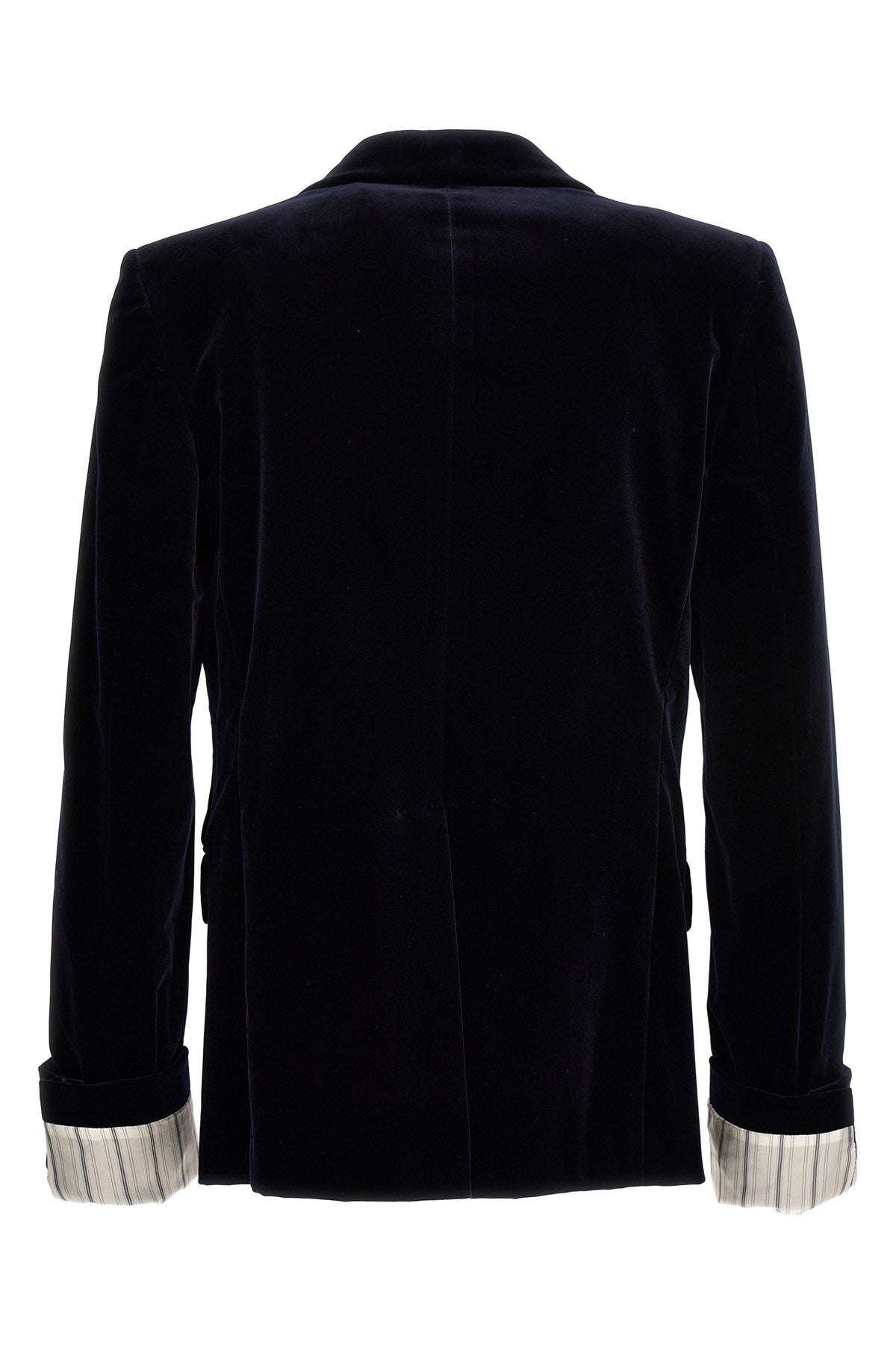 Gucci Men Turned-Up Velvet Cuff Blazer