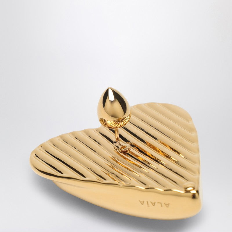 Alaia Le Coeur Bombé Gold Earrings Women