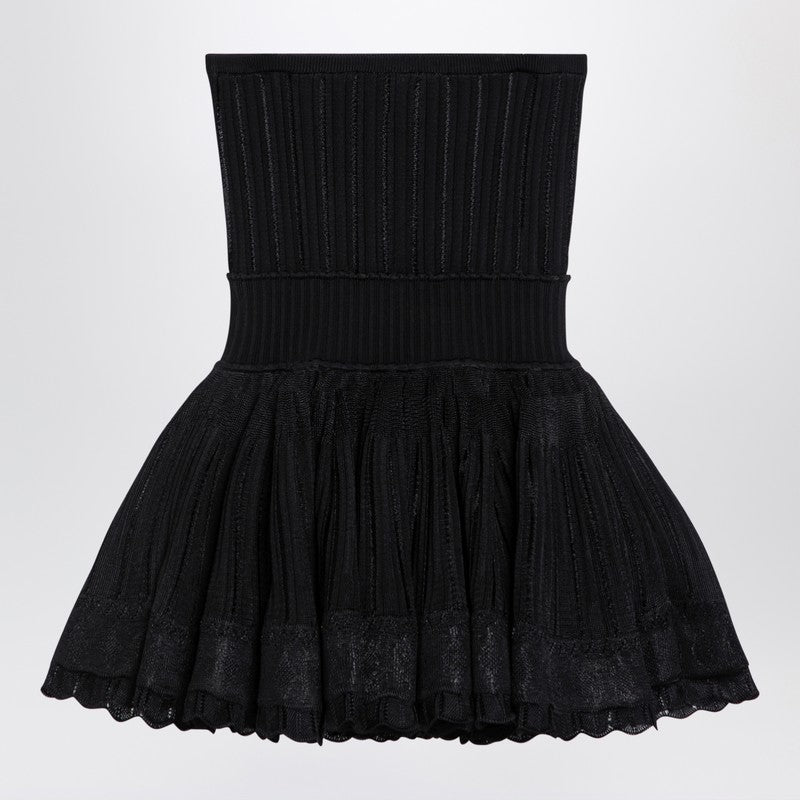 Alaia Black Viscose Crinoline Top With Straps Women