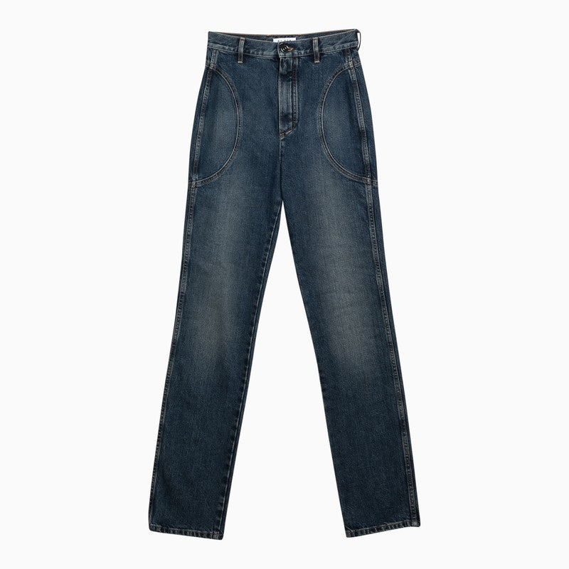 Alaia Blue High-Waisted Denim Jeans Women