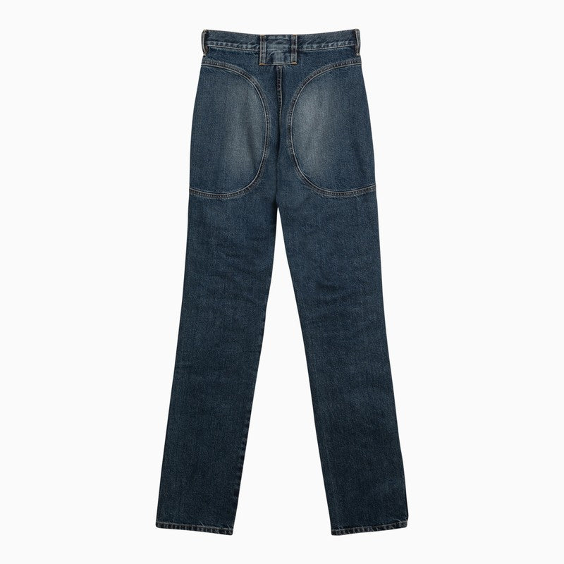 Alaia Blue High-Waisted Denim Jeans Women