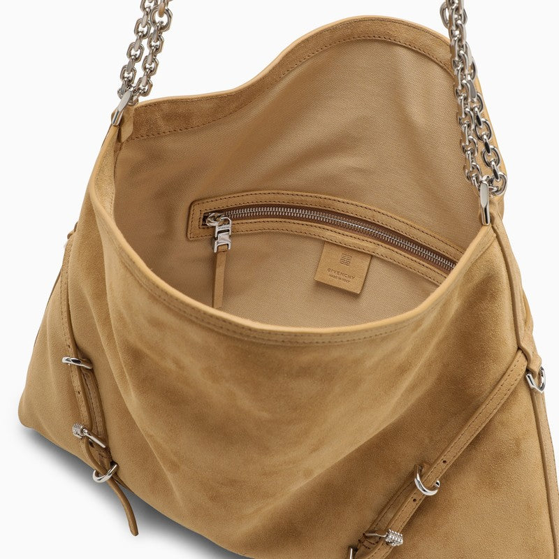 Givenchy Medium Voyou Chain Bag In Hazel Suede Women