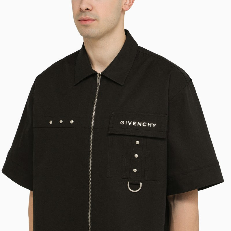 Givenchy Black Shirt With Removable Sleeves Men