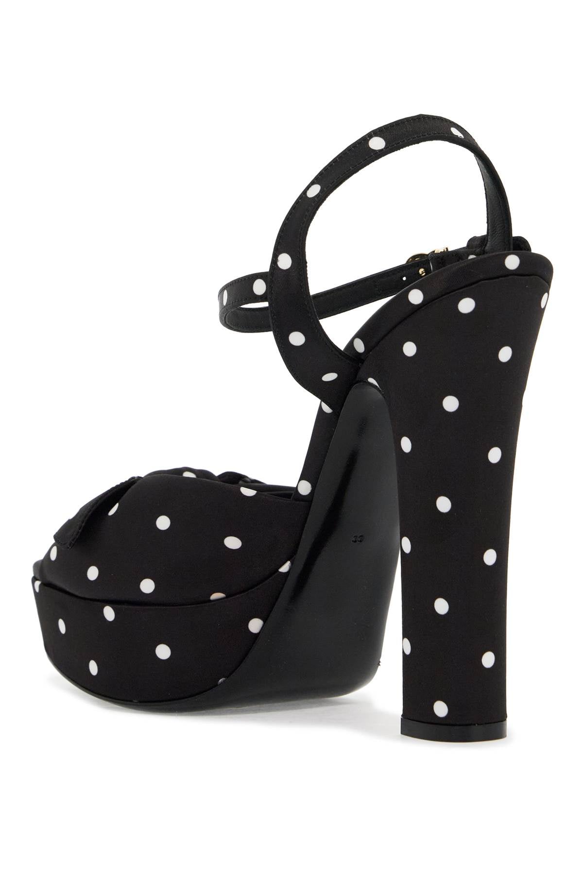 Dolce & Gabbana "Keira Polka Dot Satin Platform Sandals Women