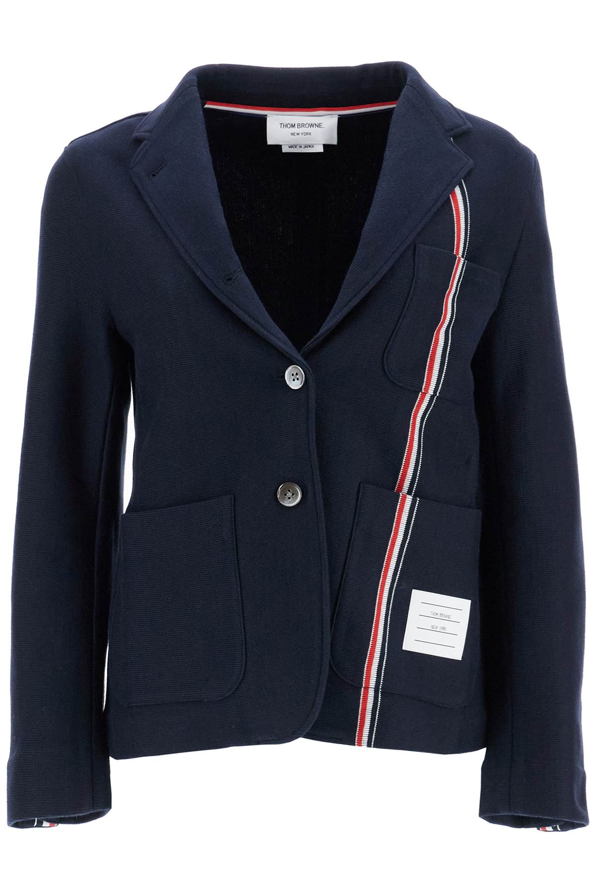 Thom Browne Single-Breasted Cotton Knit Jacket Women