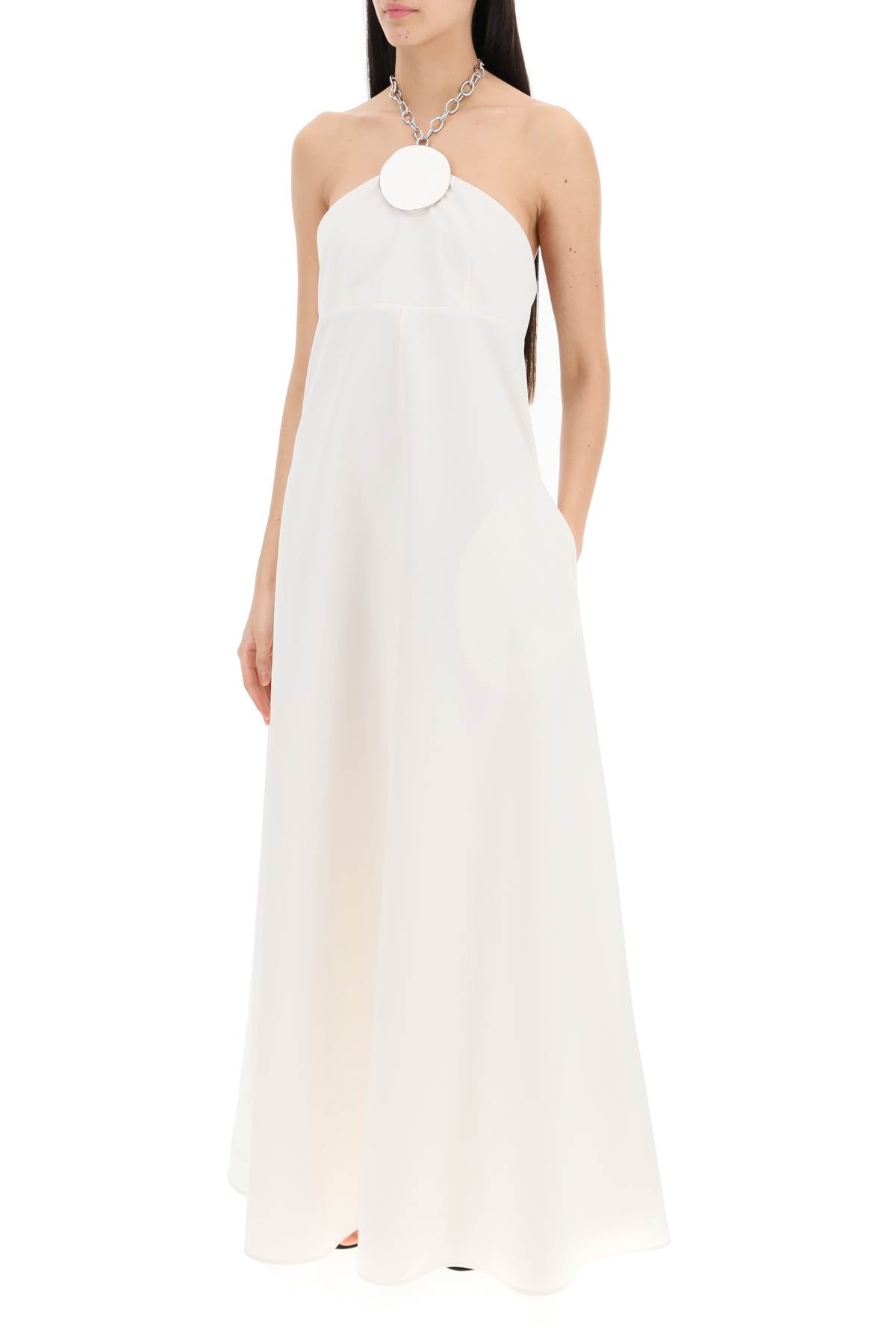 Jil Sander Long Dress With Necklace Women