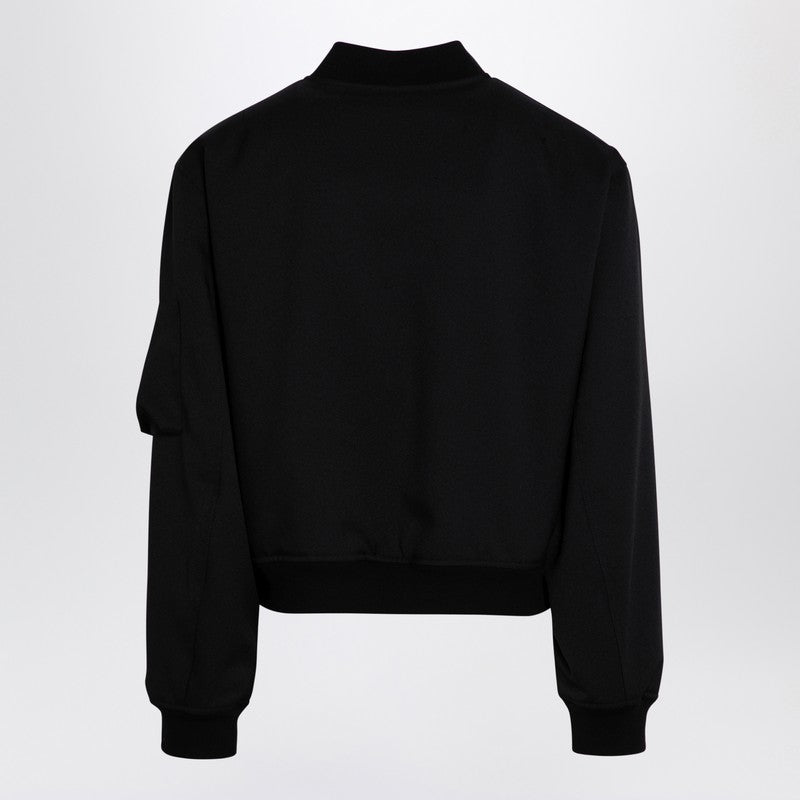 Jil Sander Black Zipped Bomber Jacket Men