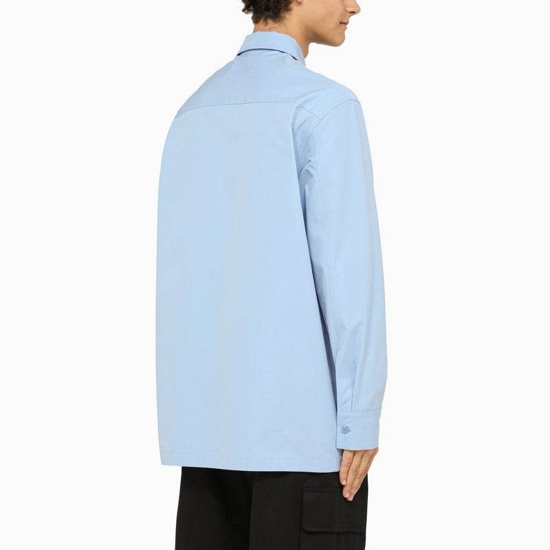 Jil Sander Light Blue Oversize Shirt With Pockets Men