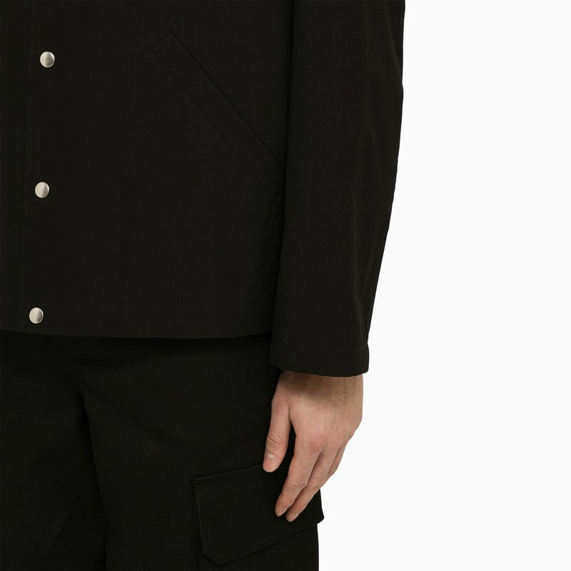 Jil Sander Black Shirt-Jacket With Logo Men