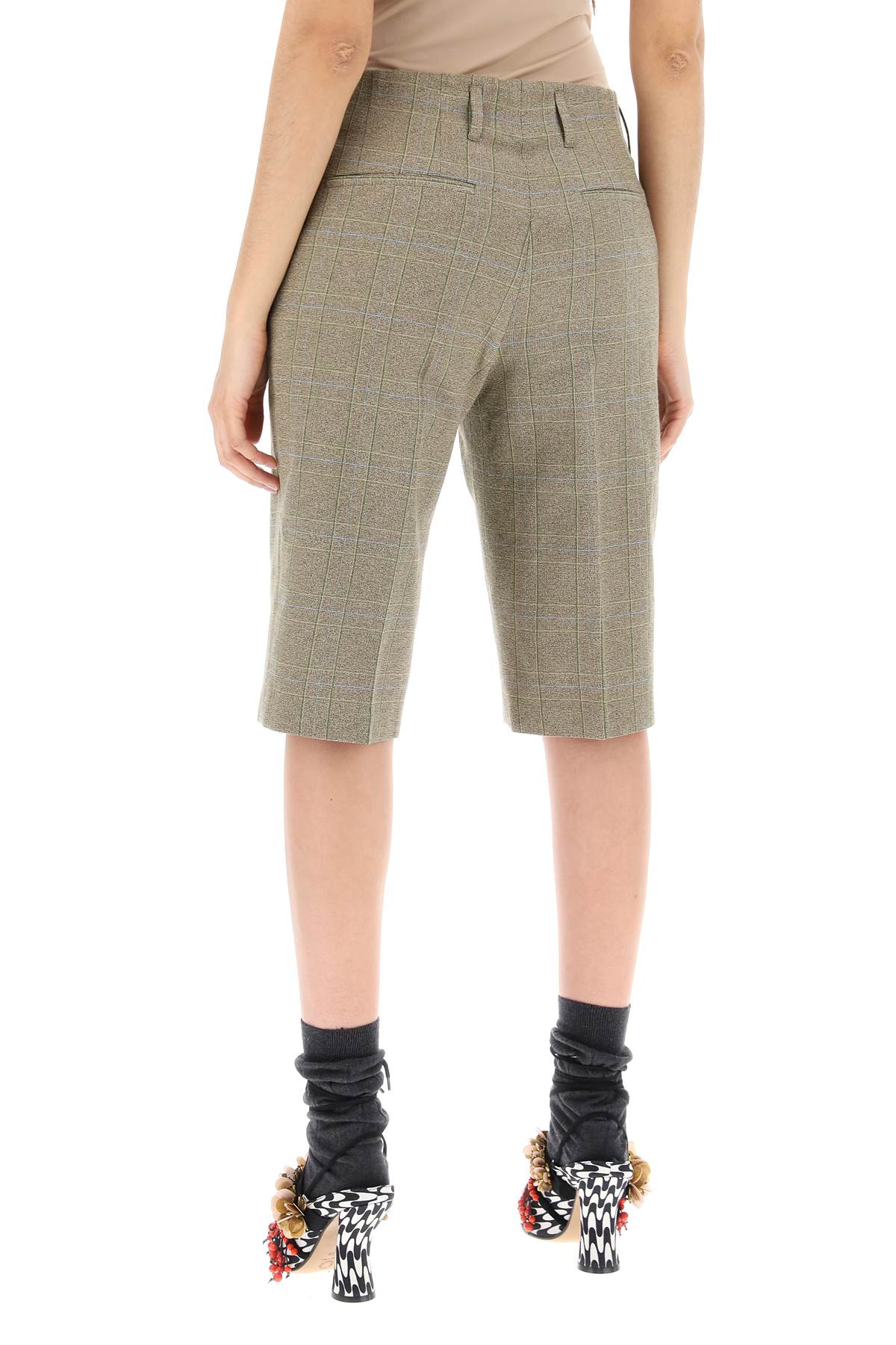 Dries Van Noten 'Plaid Cotton Blend Bermuda Shorts In Women