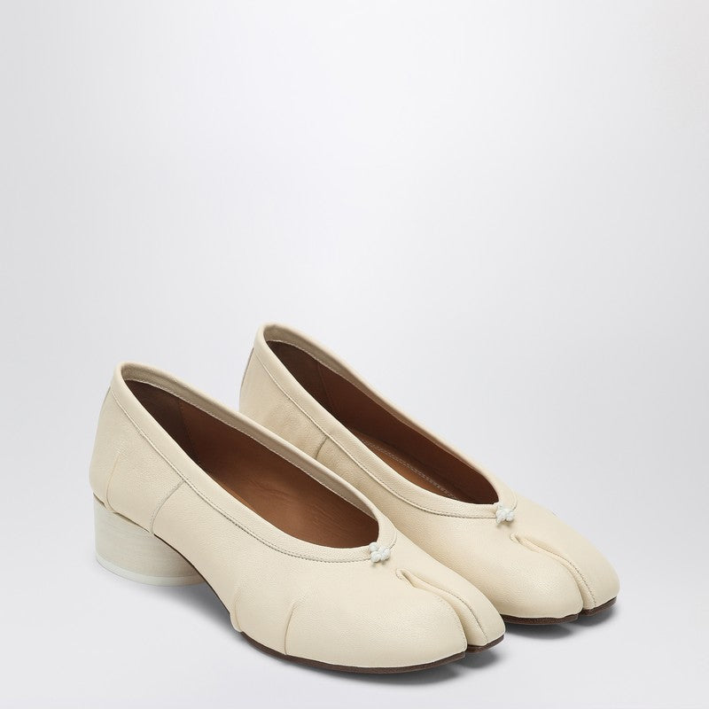 Maison Margiela White Leather Tabi Pumps Women