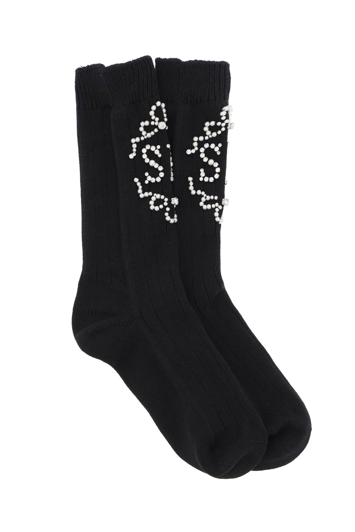 Simone Rocha Sr Socks With Pearls And Crystals Women