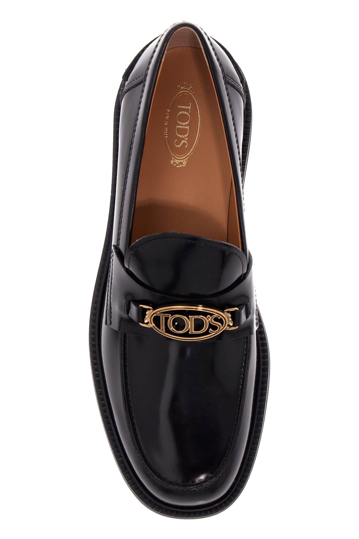 Tod's Metal Logo Loafers With Metal Detailing Women