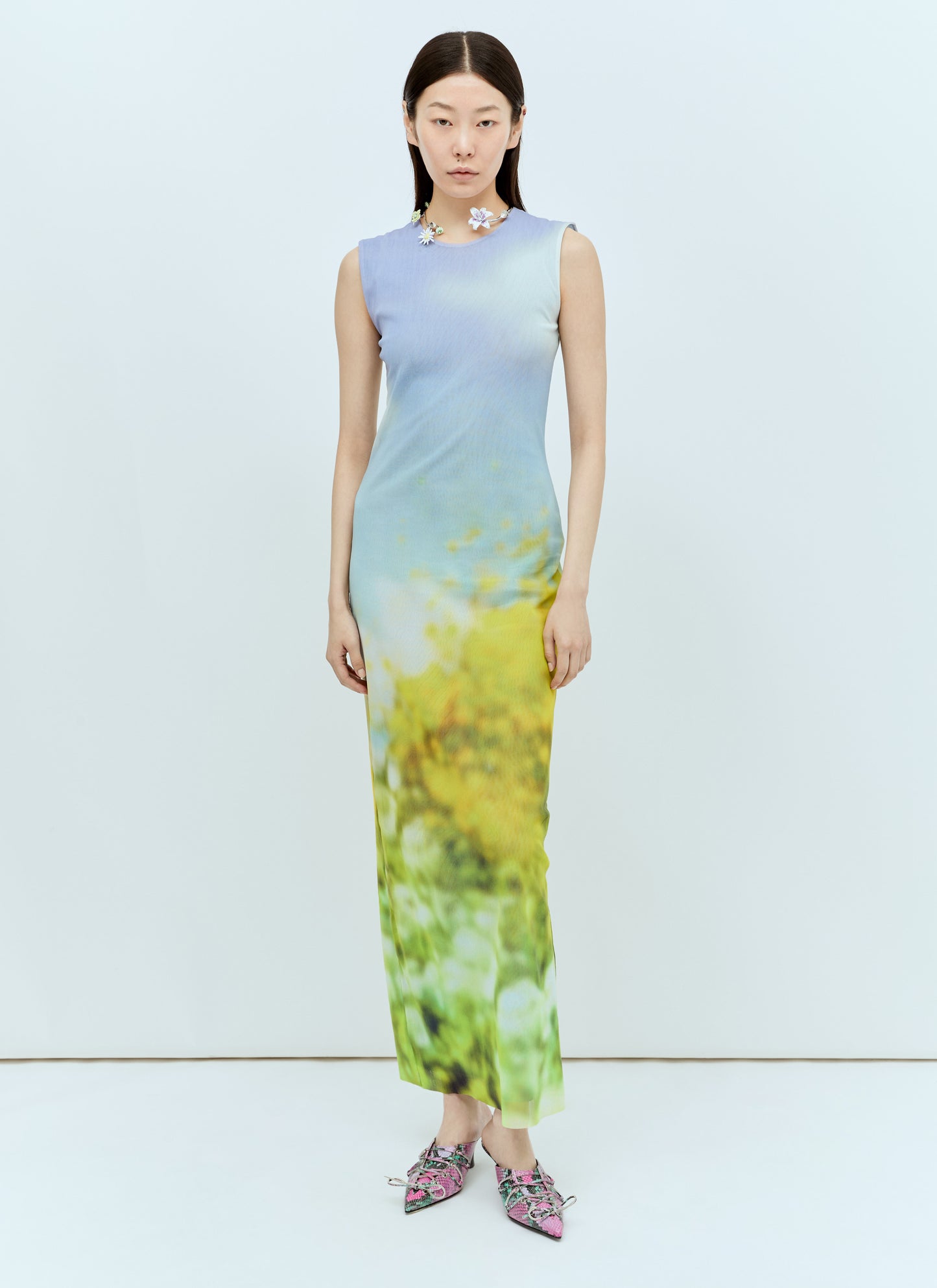 Acne Studios Women Blurred Print Maxi Dress