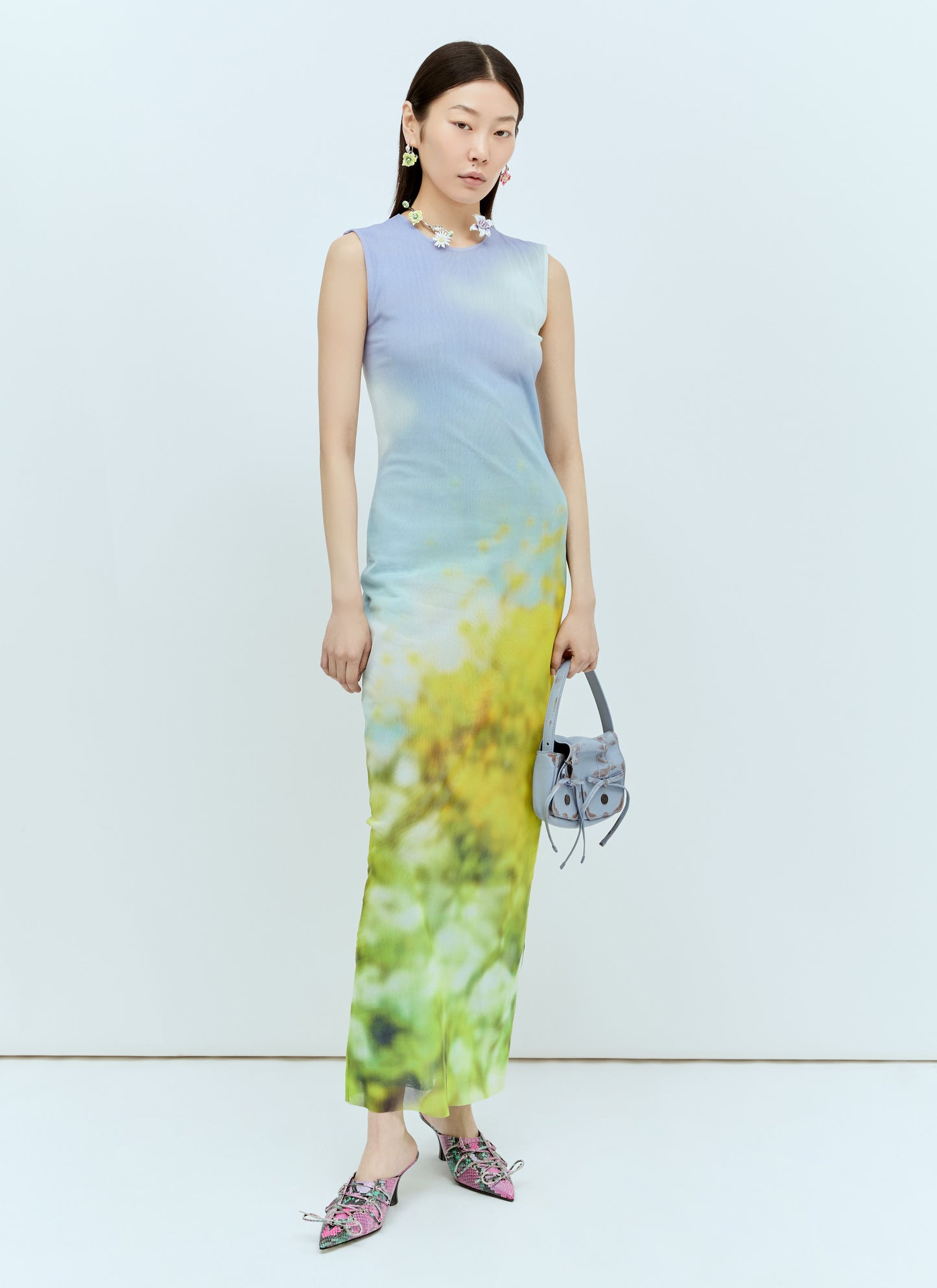 Acne Studios Women Blurred Print Maxi Dress