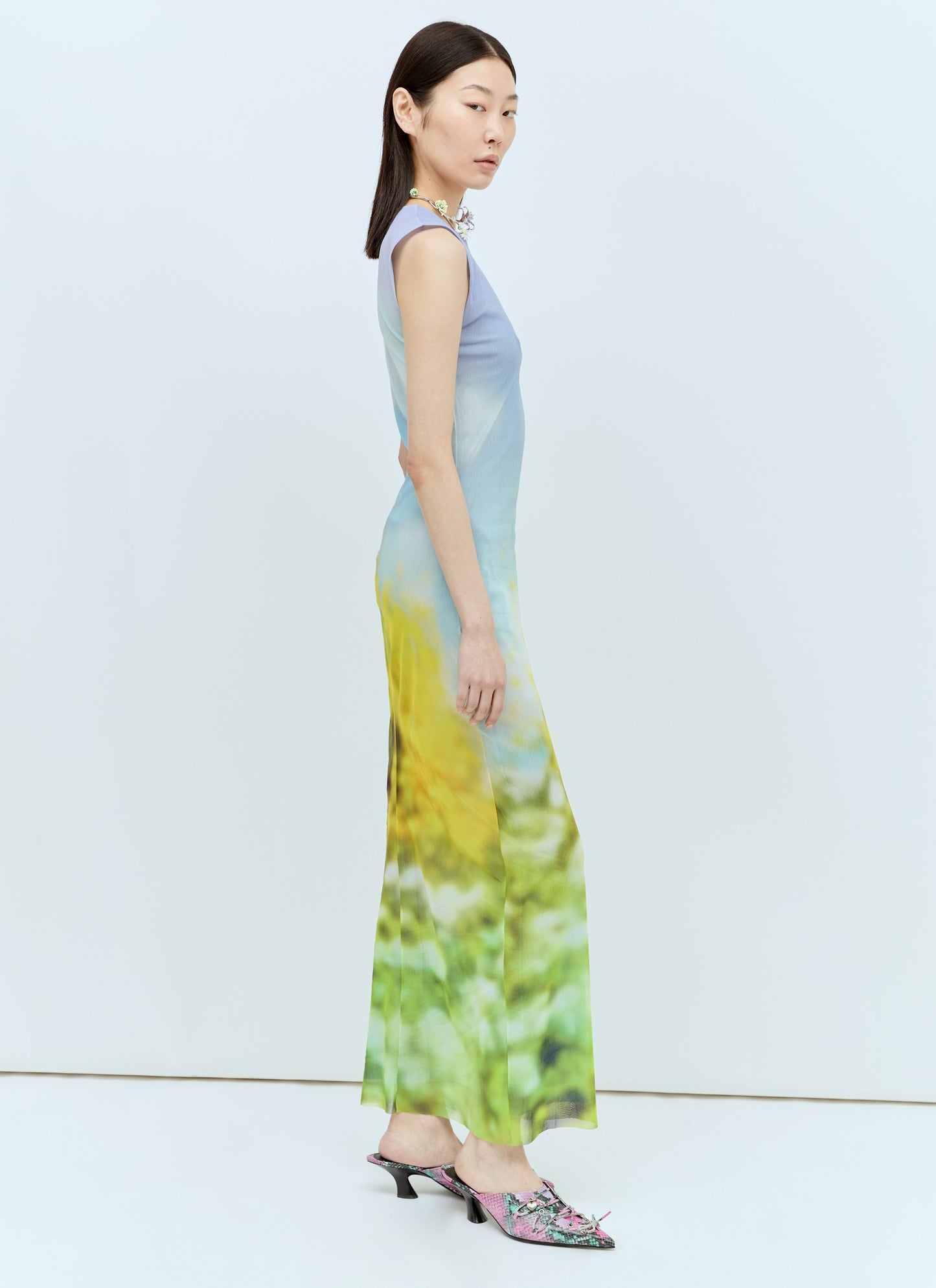 Acne Studios Women Blurred Print Maxi Dress