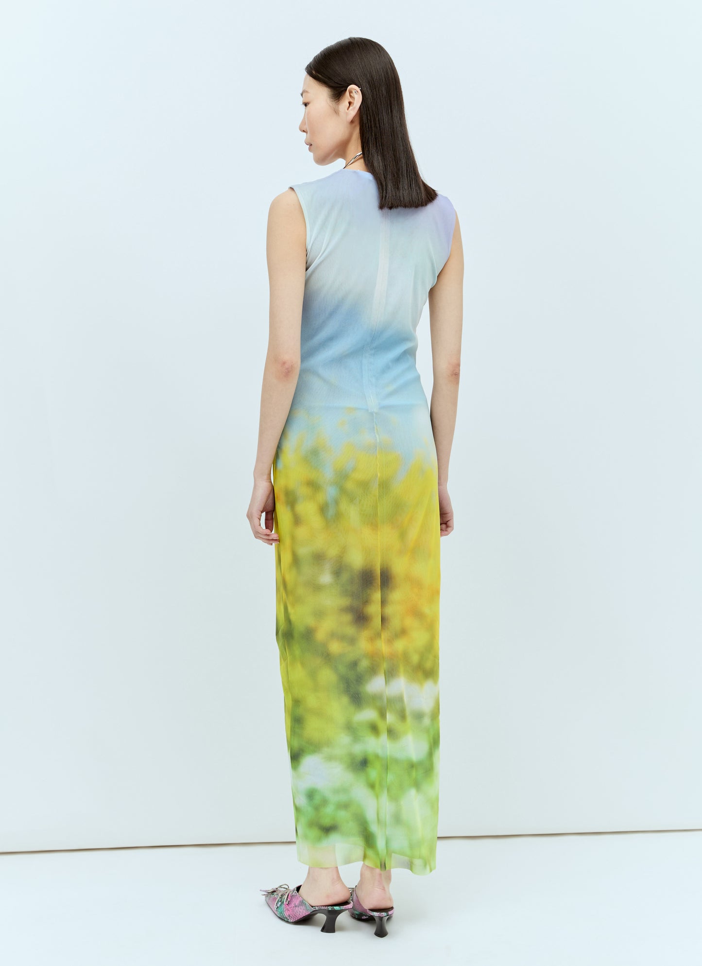 Acne Studios Women Blurred Print Maxi Dress