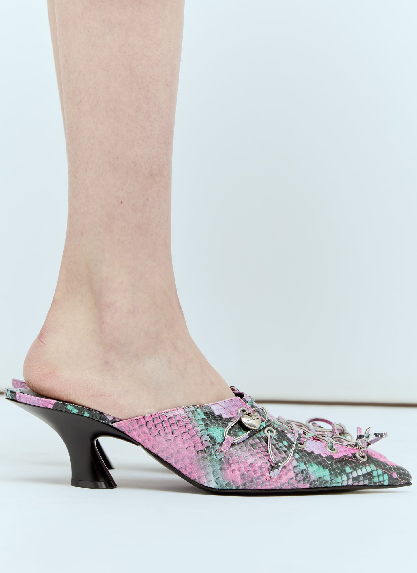 Acne Studios Women Lace-Up Heeled Mules