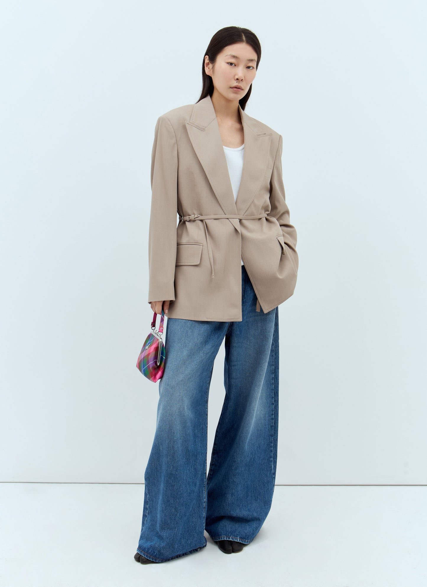 Acne Studios Women Peak Lapels Belted Blazer