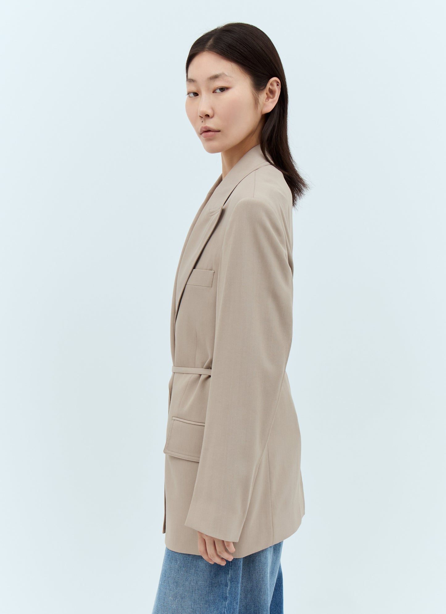 Acne Studios Women Peak Lapels Belted Blazer