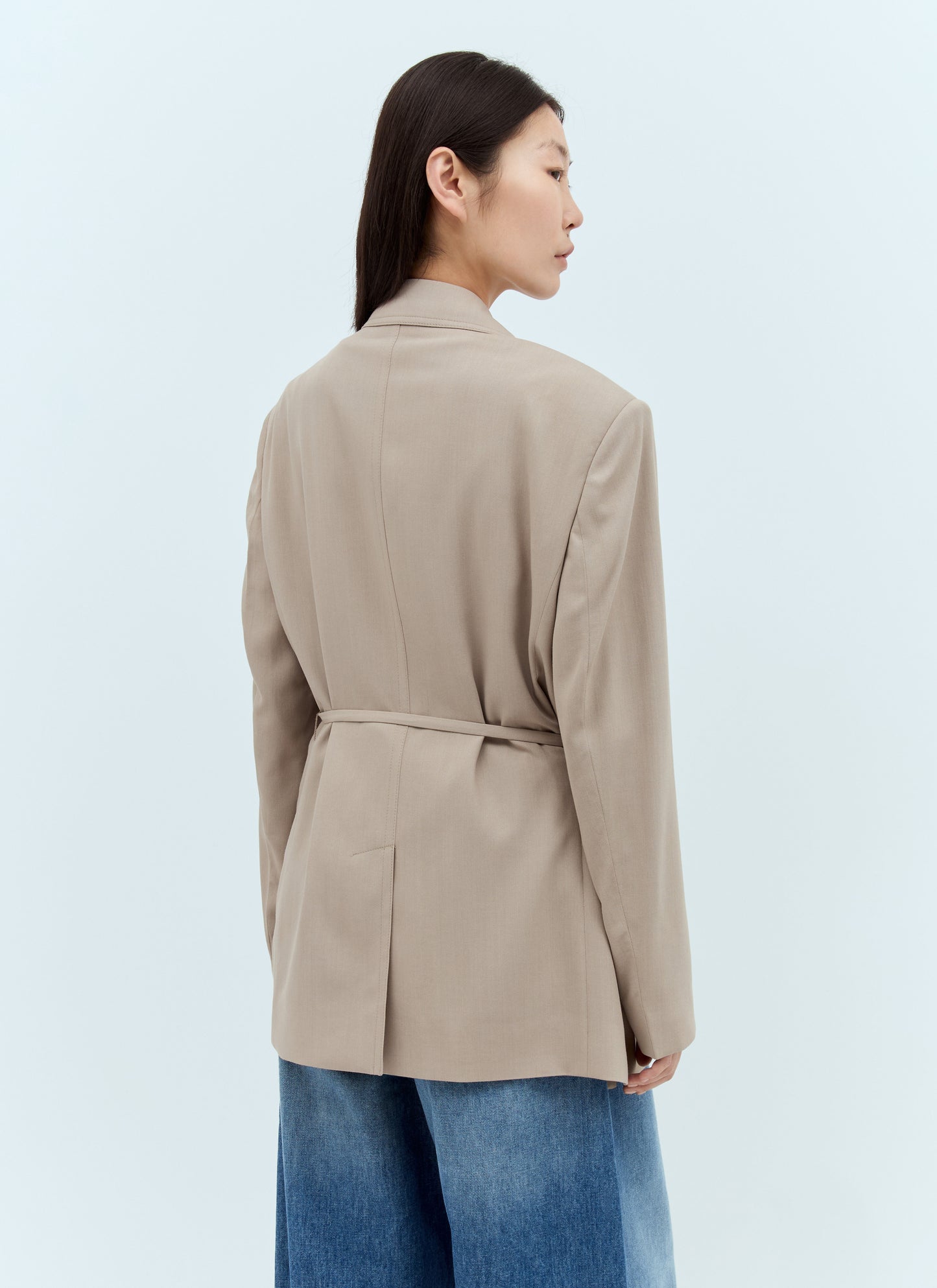 Acne Studios Women Peak Lapels Belted Blazer