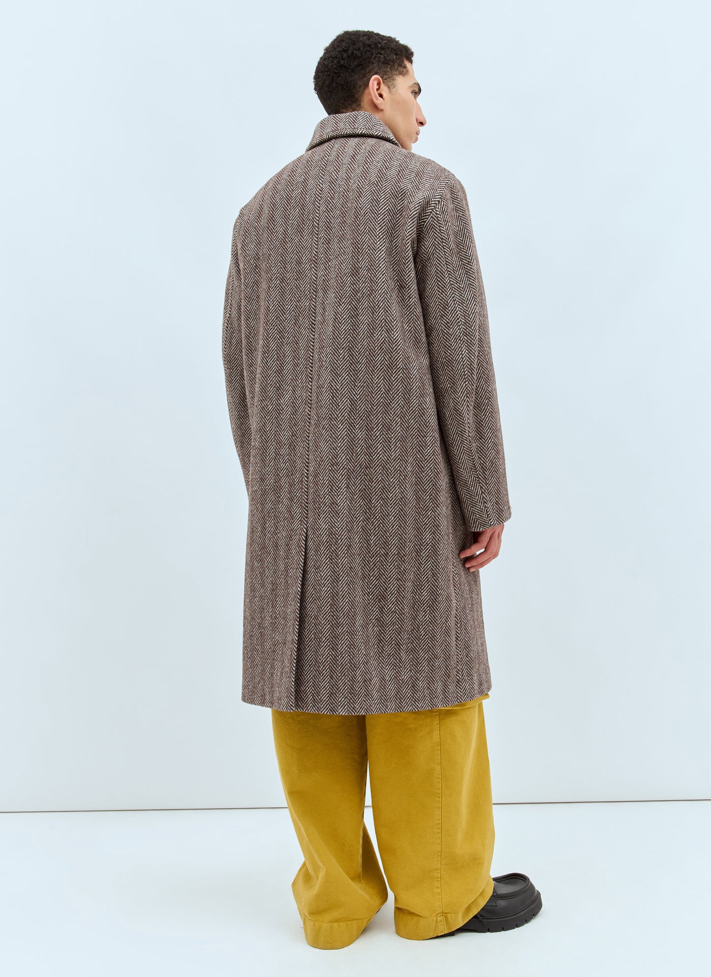 Dries Van Noten Men Rank Herringbone Coat