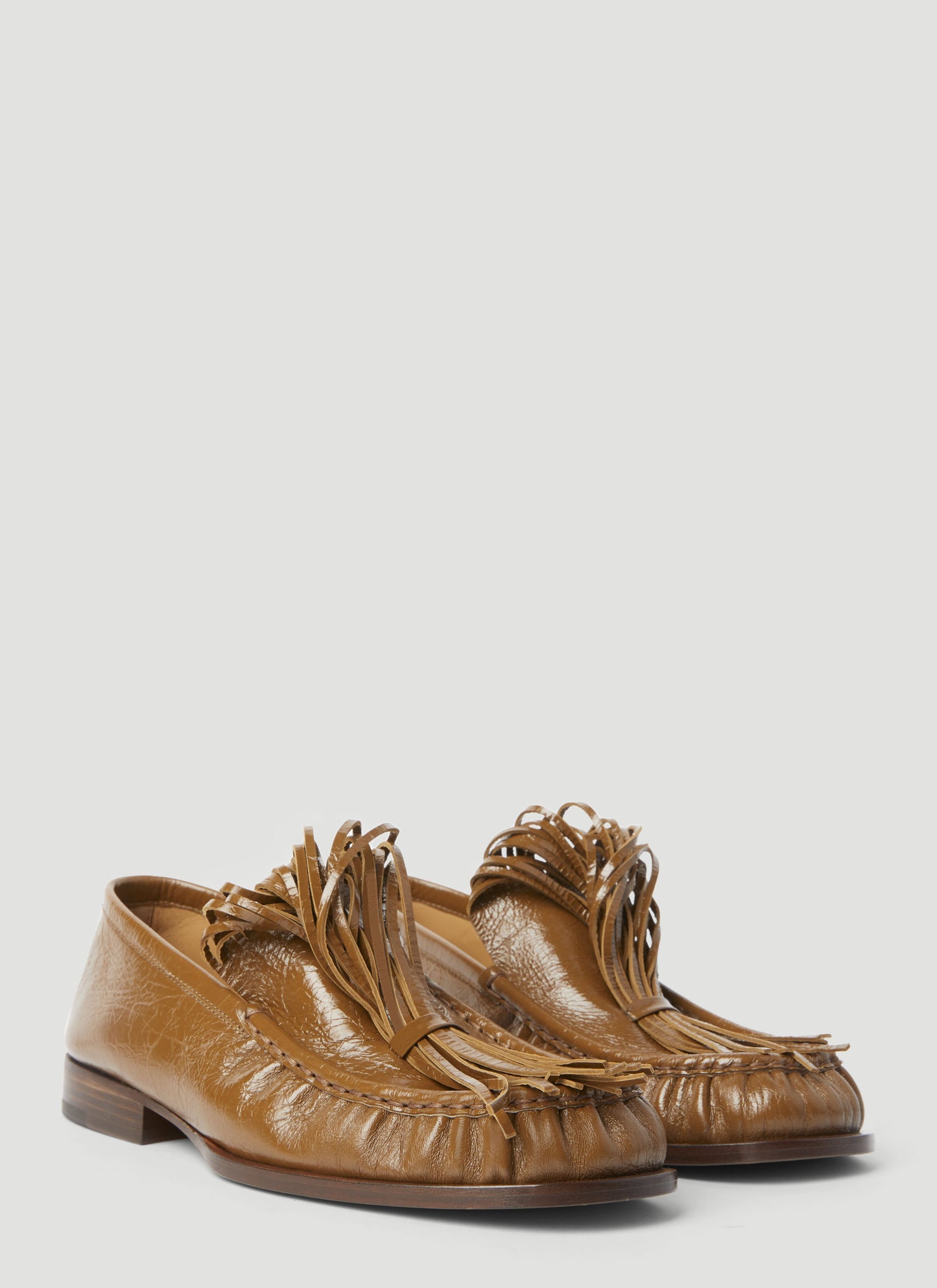 Dries Van Noten Women Fringe Embellished Leather Loafers