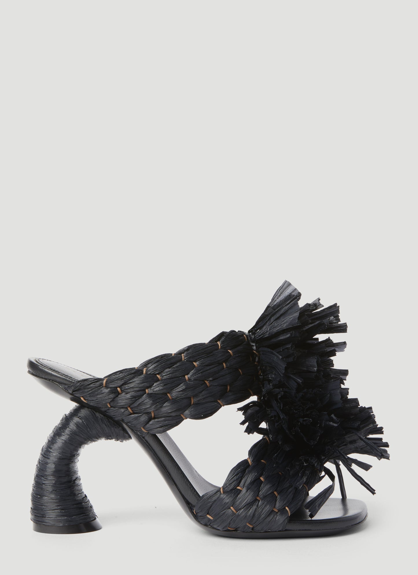 Dries Van Noten Women Woven Raffia Heeles