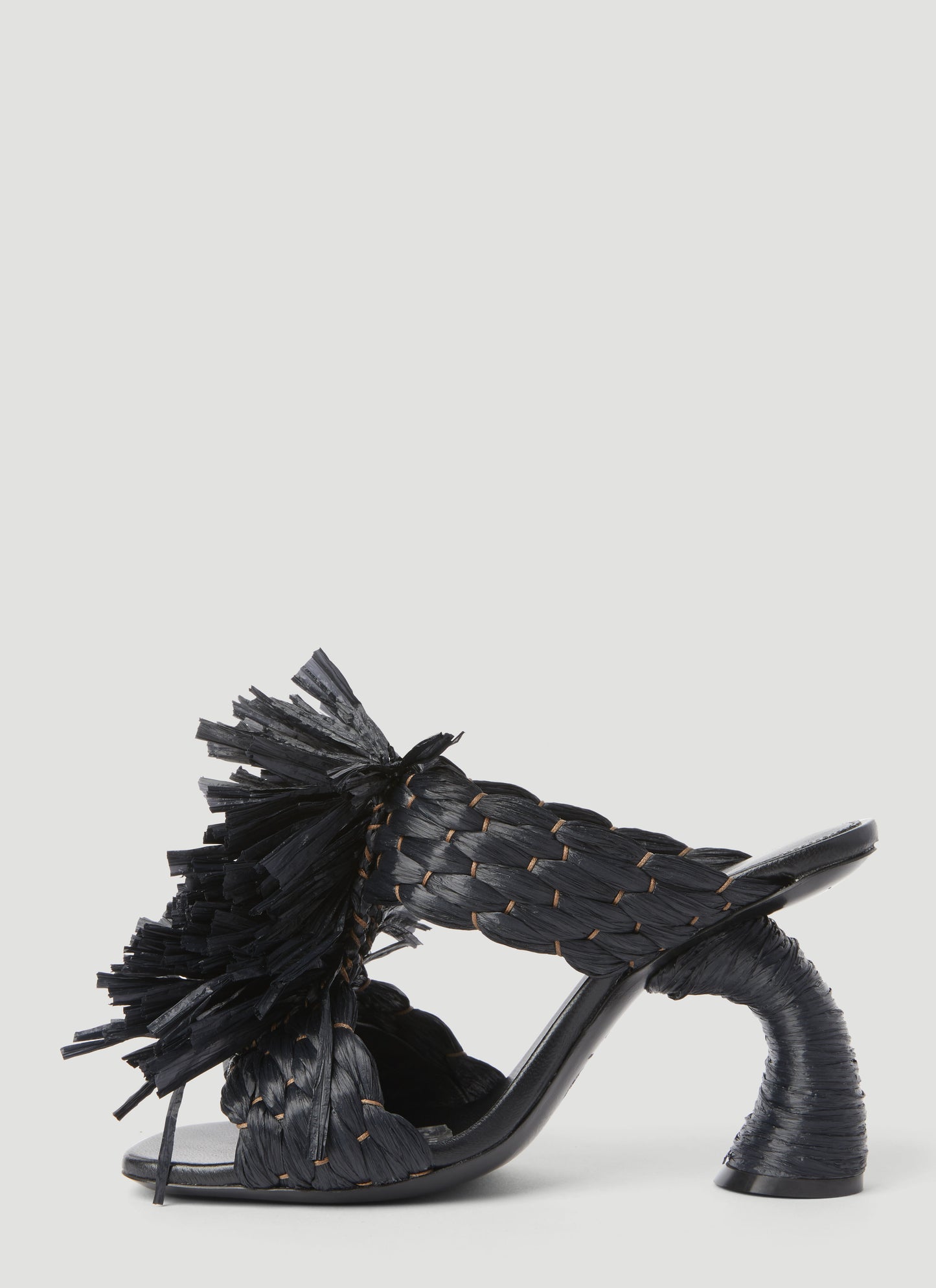 Dries Van Noten Women Woven Raffia Heeles