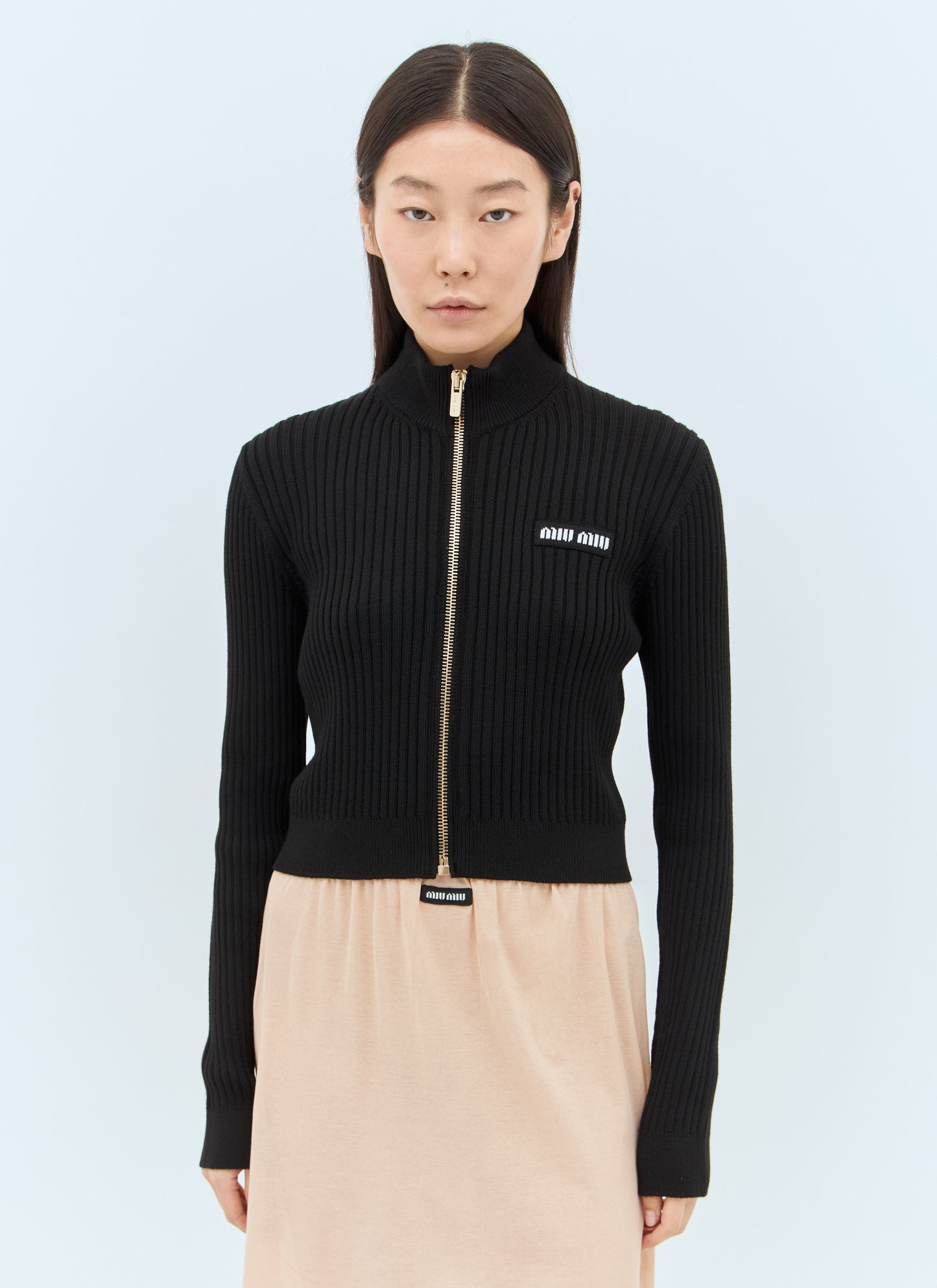 Miu Miu Women Wool Rib Cardigan