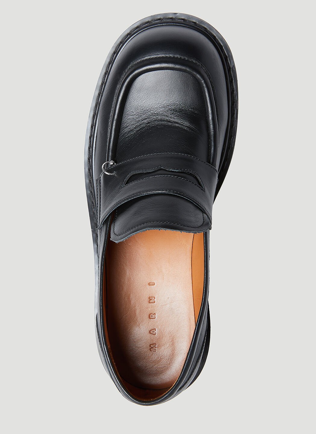 Marni Men Pierced Leather Loafers