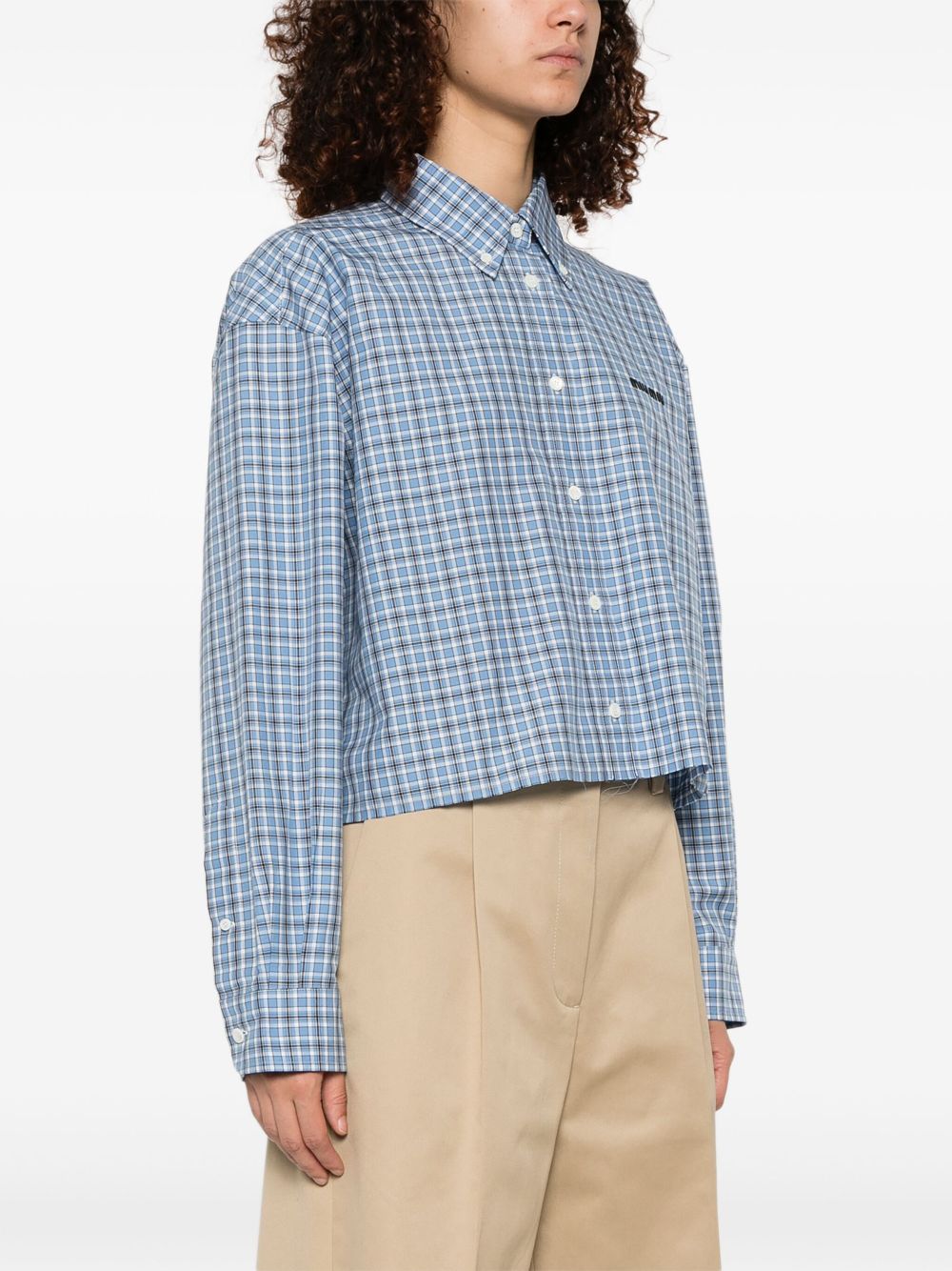 Miu Miu Women Cotton Checked Shirt