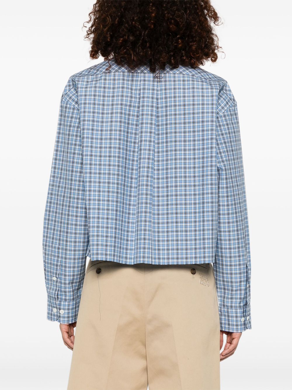 Miu Miu Women Cotton Checked Shirt